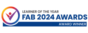 Winner's logo reading: Learner of the Year, FAB 2024 Awards, Award Winner